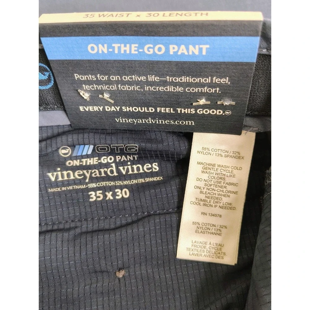 Vineyard Vines OTG Pants Men's 35x30 On The Go Performance Golf Casual NWT
